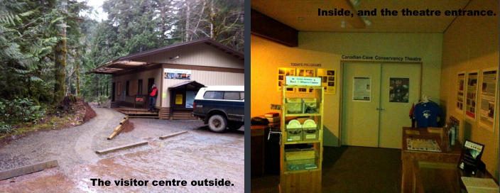 The visitor centre outside. Inside, and the theatre entrance.